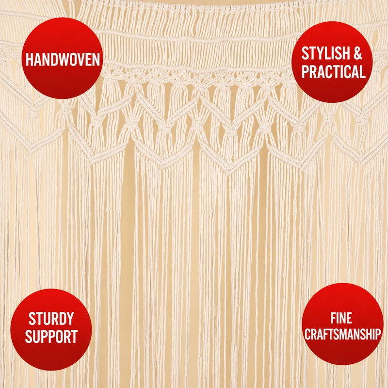 Bohemian Handwoven Macramé Wall Hanging · 2039 3