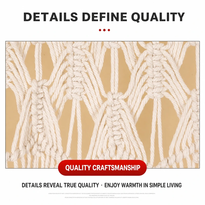 Bohemian Handwoven Macramé Curtain · 3132 5