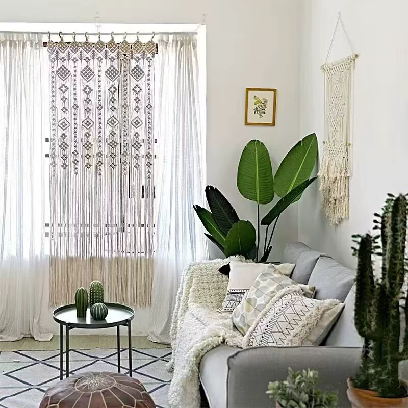 Bohemian Handwoven Macramé Curtain · 7089 3
