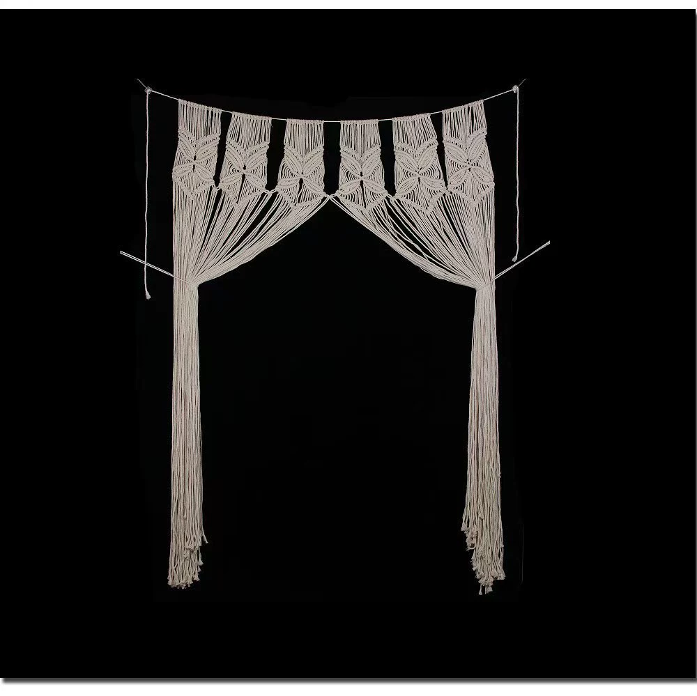 Bohemian Handwoven Macramé Curtain · 7089 6