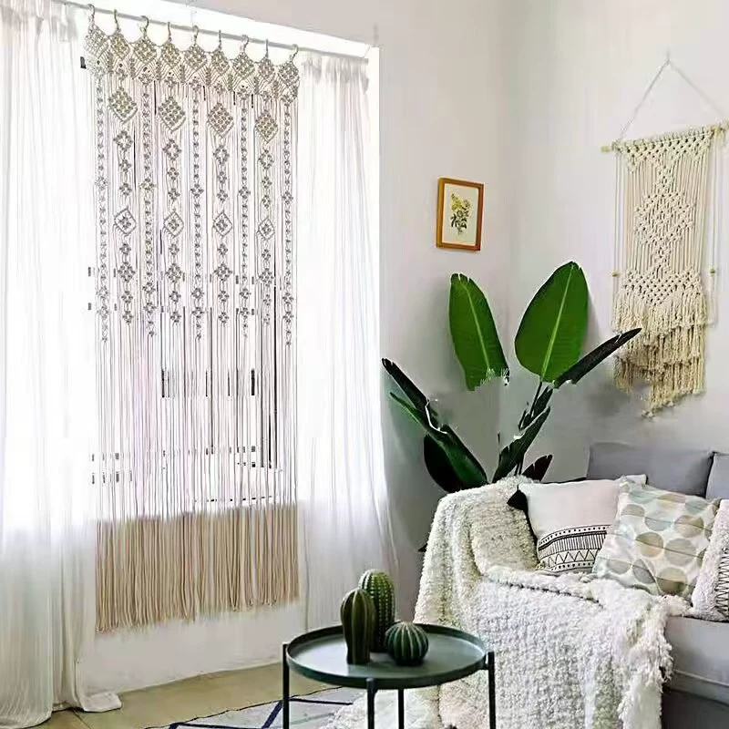 Bohemian Handwoven Macramé Curtain · 7089 7