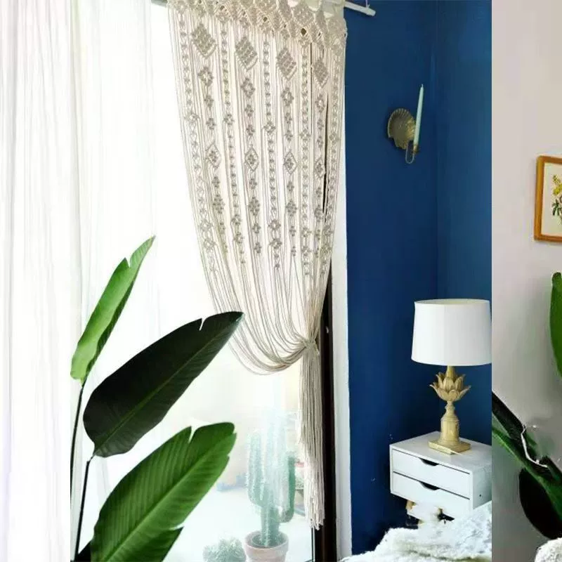 Bohemian Handwoven Macramé Curtain · 7089 10