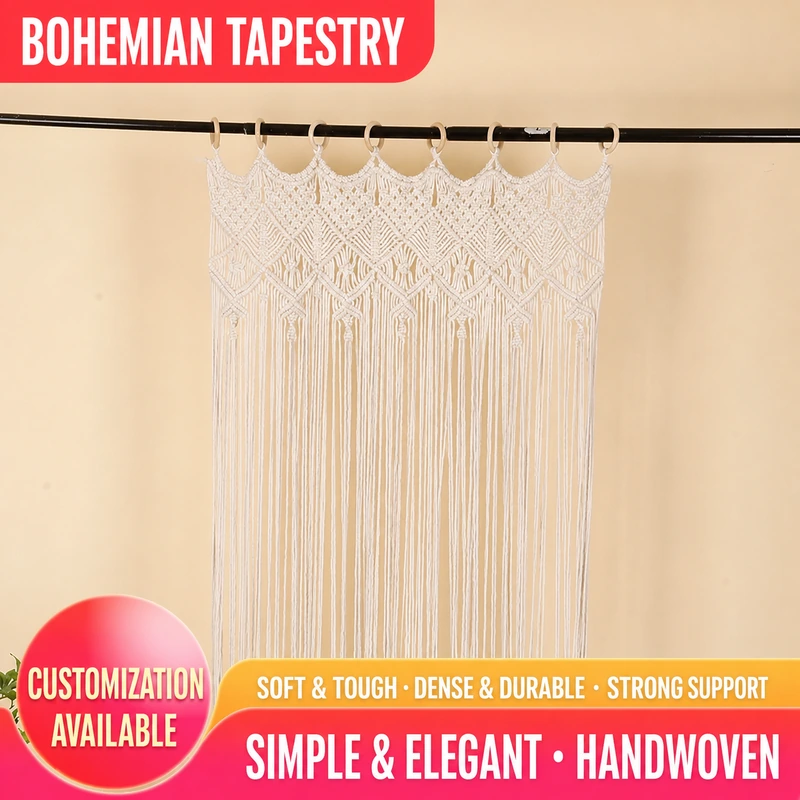 Bohemian Handwoven Macramé Curtain · 6749 6