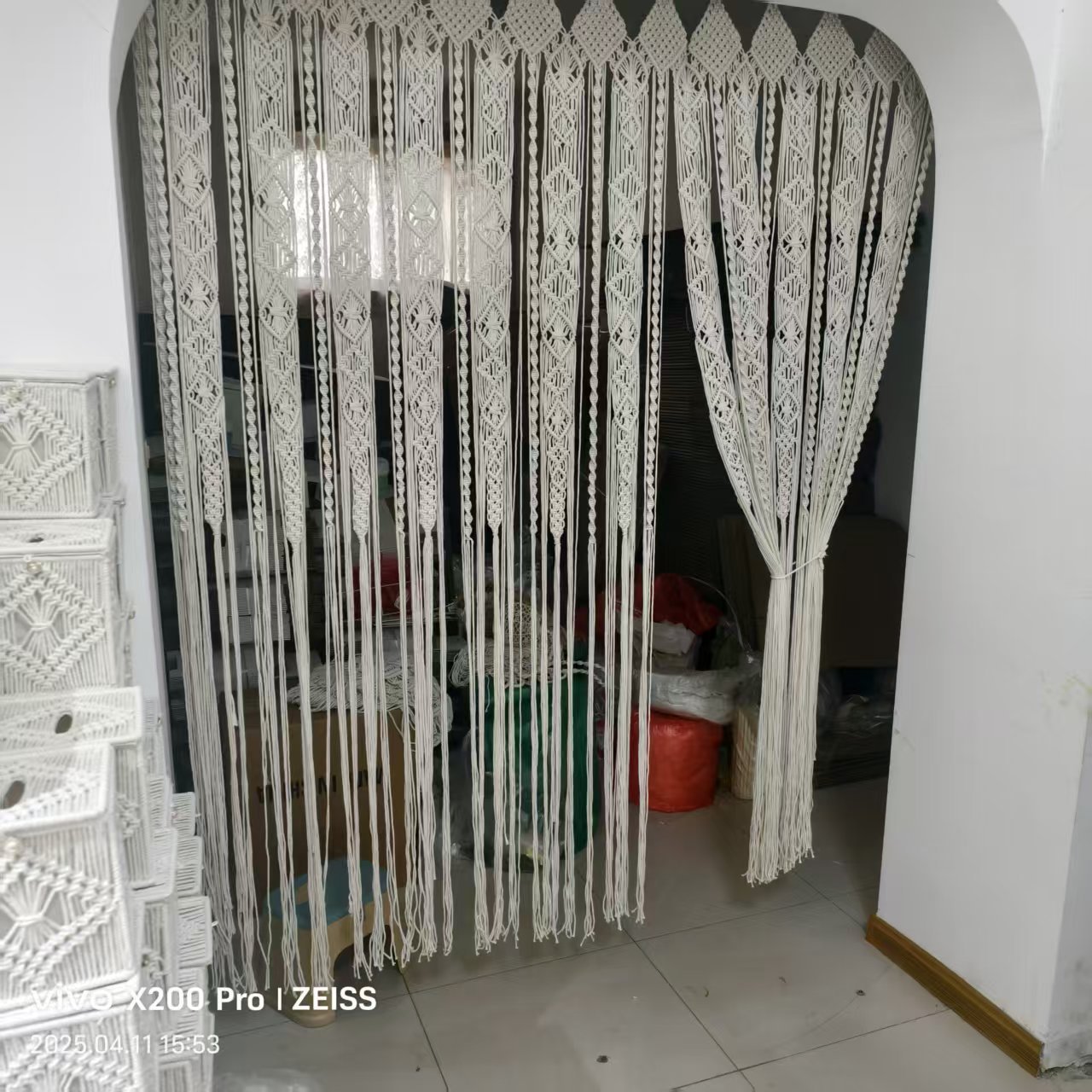 Bohemian Handwoven Macramé Curtain · 2151 3