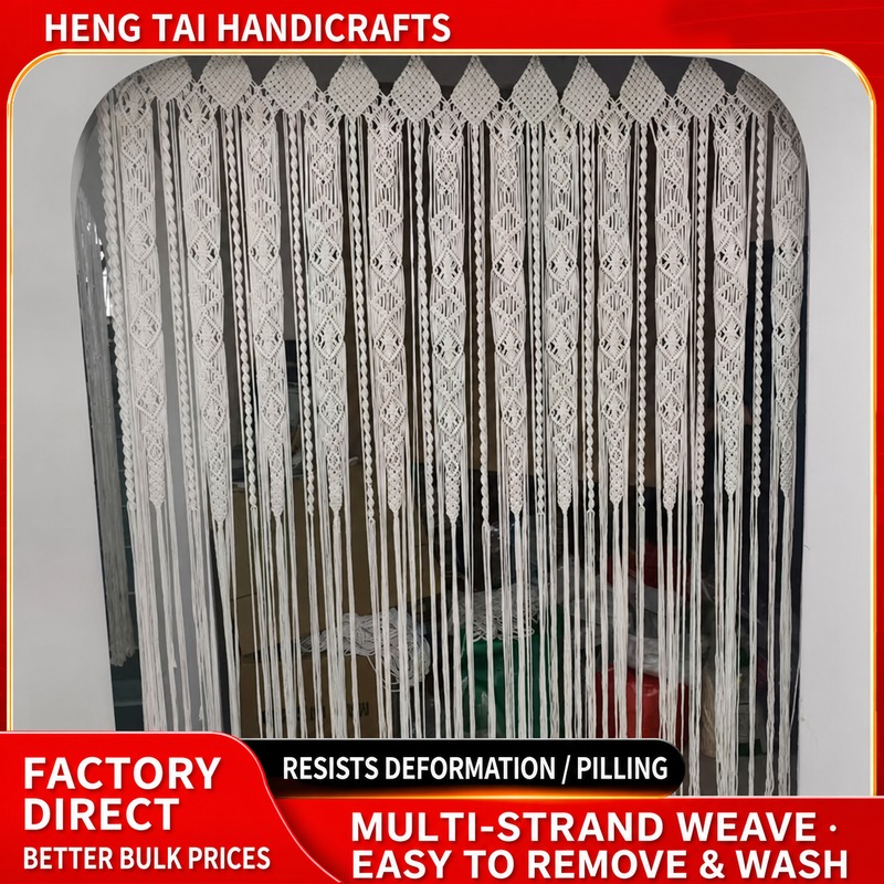 Bohemian Handwoven Macramé Curtain · 2151 5
