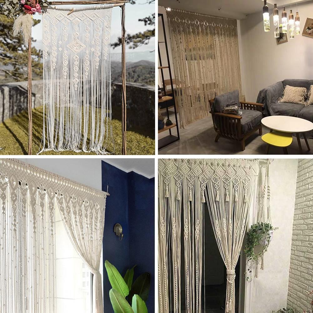 Bohemian Handwoven Macramé Curtain · 5492 3