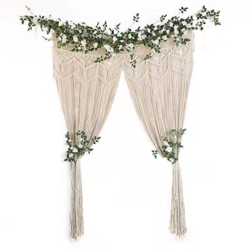 Bohemian Handwoven Macramé Curtain · 8378 5