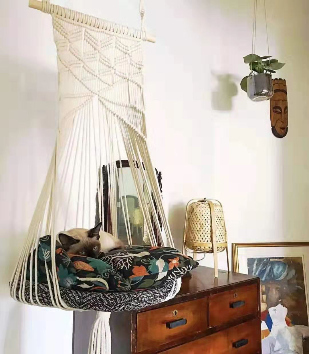 Macramé Cat Hammock · 7652 6