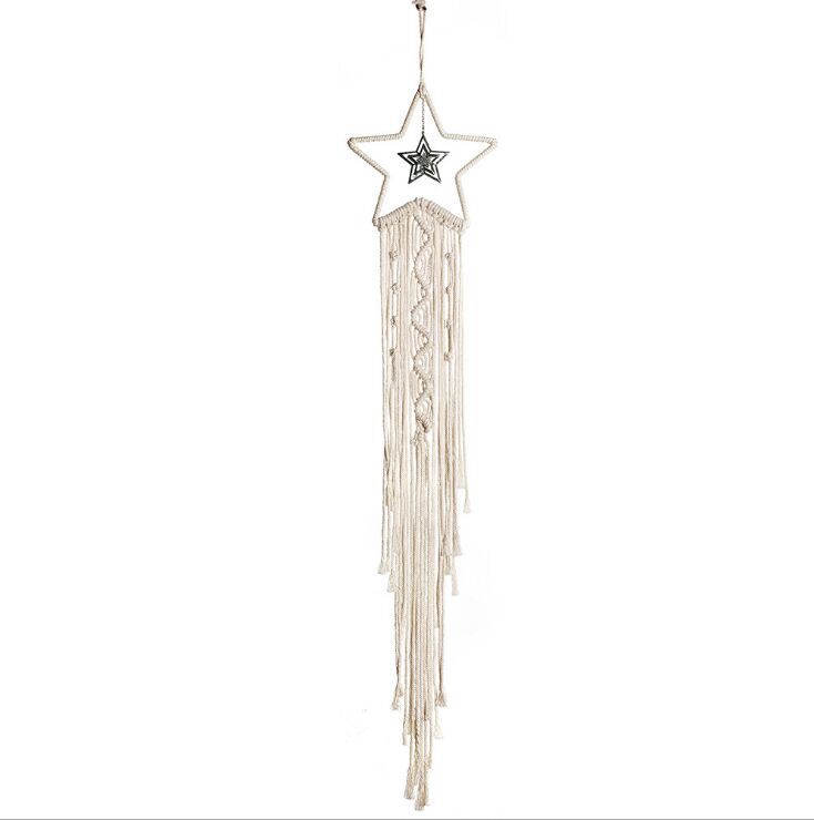 Star & Moon Bohemian Handwoven Dream Catcher · 8182 3
