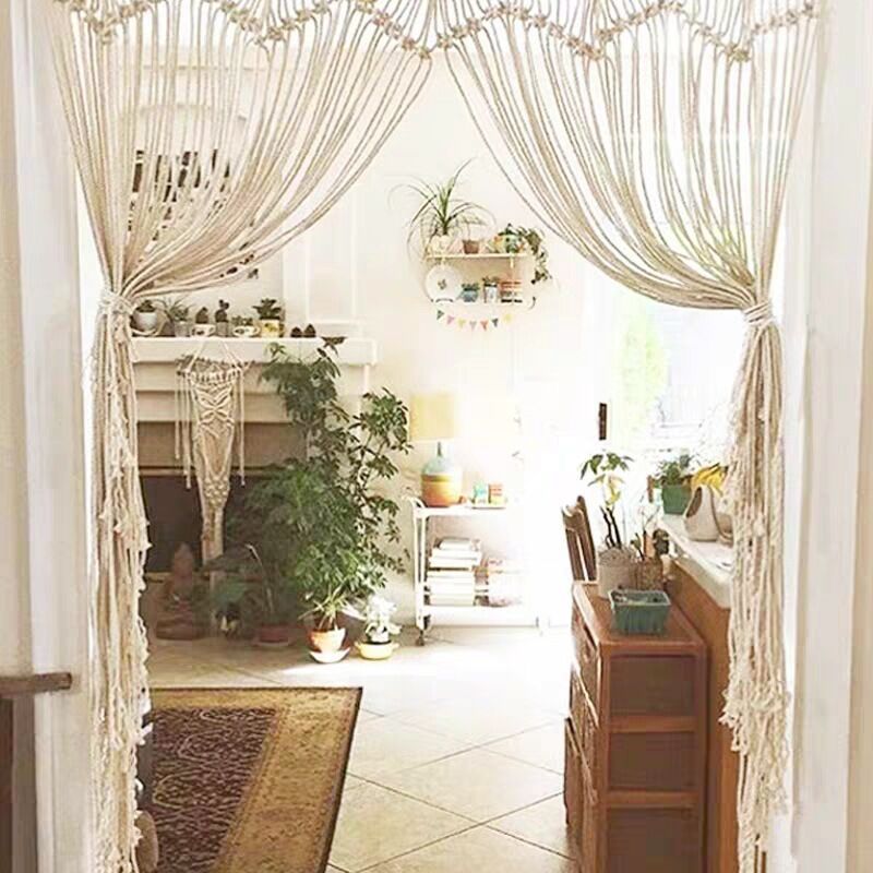Bohemian Handwoven Macramé Curtain · 2971 3