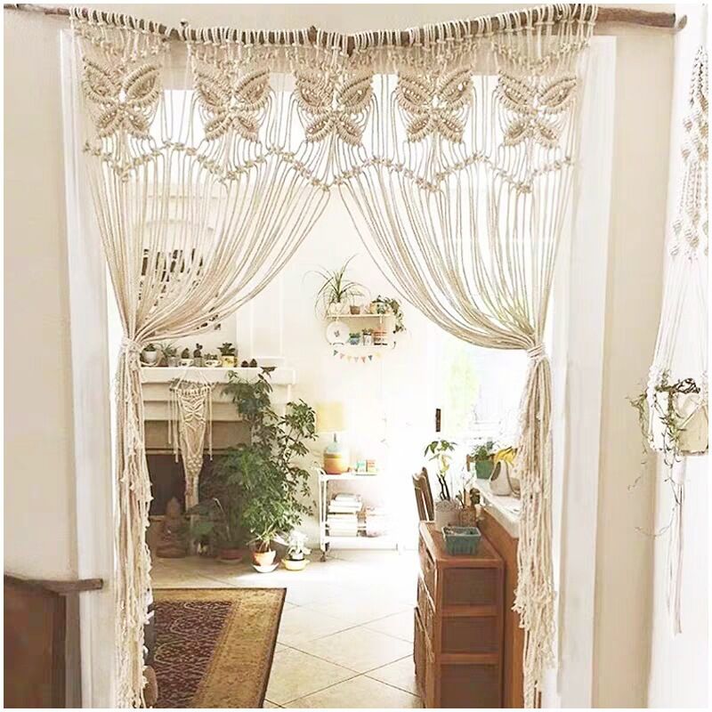 Bohemian Handwoven Macramé Curtain · 2971 4