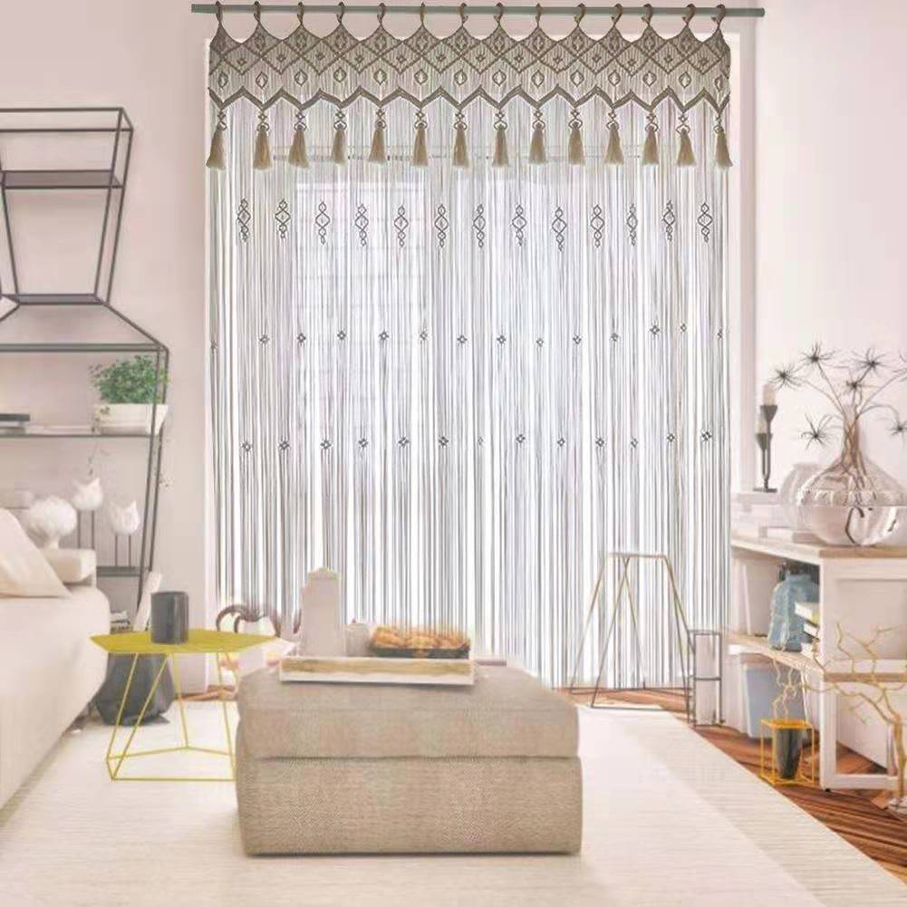 Bohemian Handwoven Macramé Curtain · 6827 3