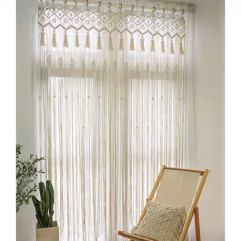 Bohemian Handwoven Macramé Curtain · 6827 4
