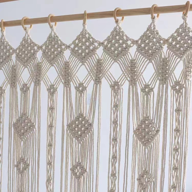 Bohemian Handwoven Macramé Curtain · 1268 2