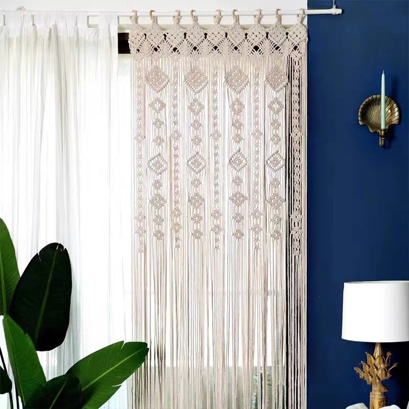 Bohemian Handwoven Macramé Curtain · 1268 5