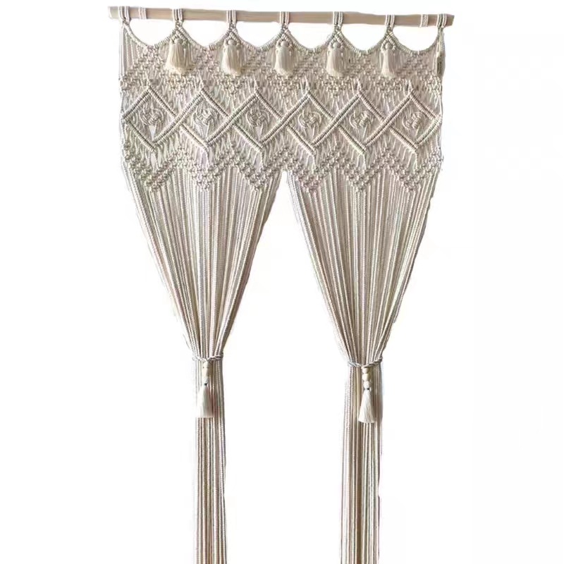 Bohemian Handwoven Macramé Curtain · 9373 2