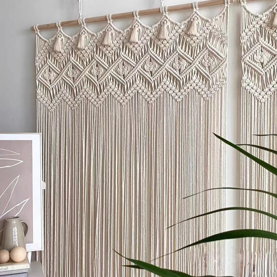 Bohemian Handwoven Macramé Curtain · 9373 4