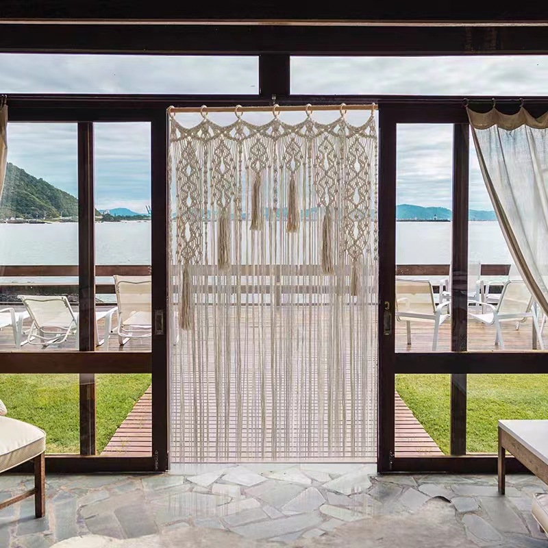 Bohemian Handwoven Macramé Curtain · 1131 2