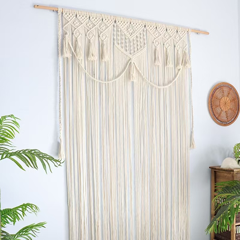 Bohemian Handwoven Macramé Curtain · 8704 2