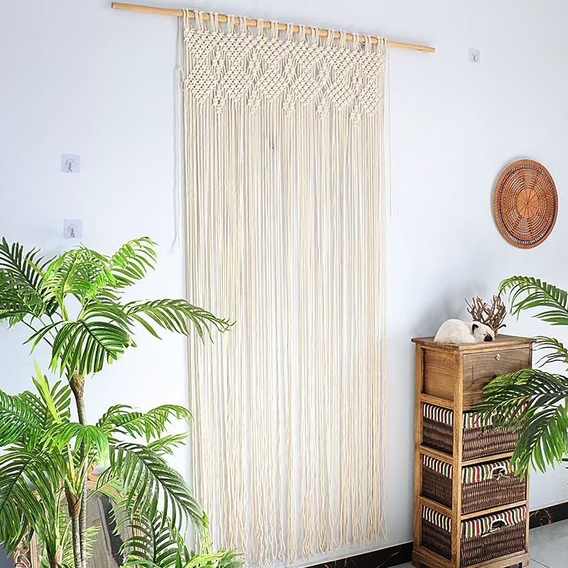 Bohemian Handwoven Macramé Curtain · 8704 3