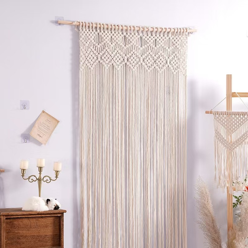 Bohemian Handwoven Macramé Curtain · 8704 4