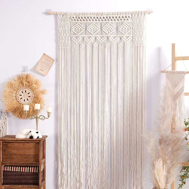 Bohemian Handwoven Macramé Curtain · 8704 5