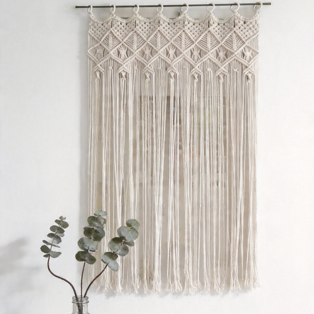 Bohemian Handwoven Macramé Curtain · 8704 6