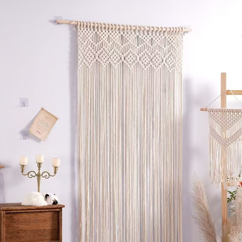 Bohemian Handwoven Macramé Curtain · 3088 3