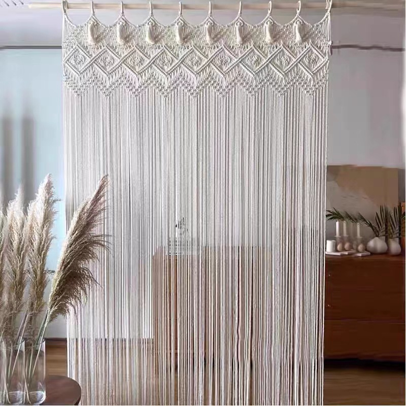 Bohemian Handwoven Macramé Curtain · 3088 5