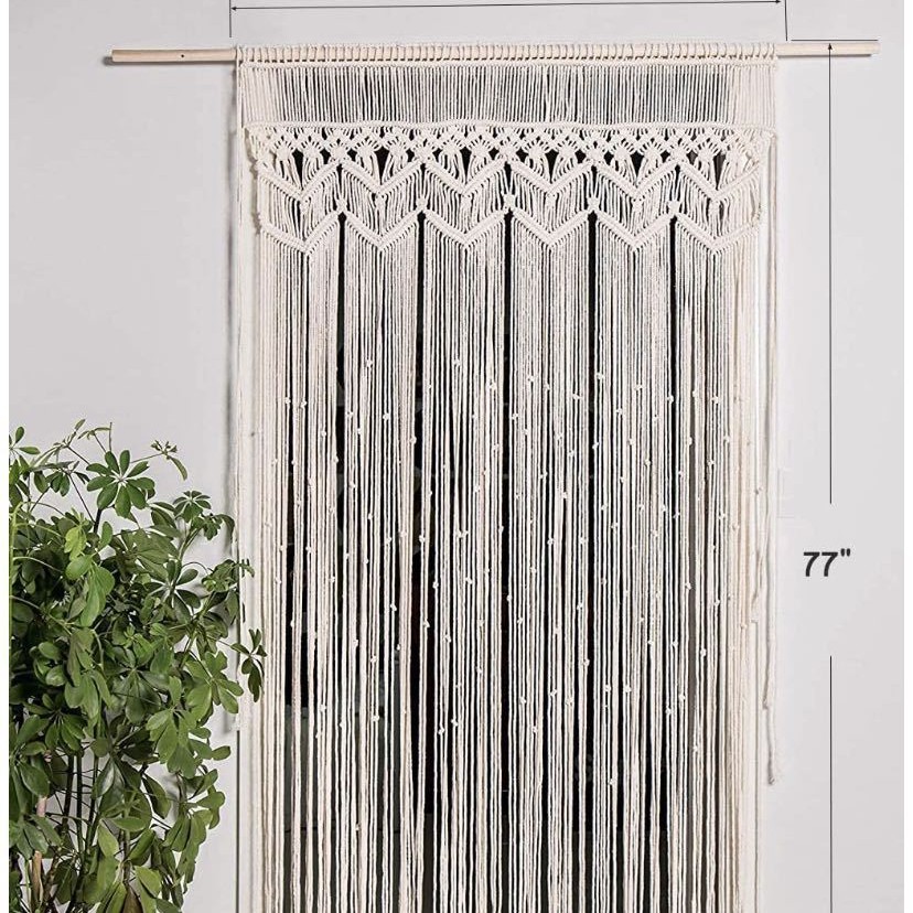 Bohemian Handwoven Macramé Curtain · 4627 5