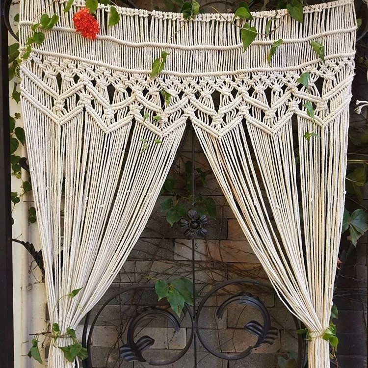 Bohemian Handwoven Macramé Curtain · 4627 6