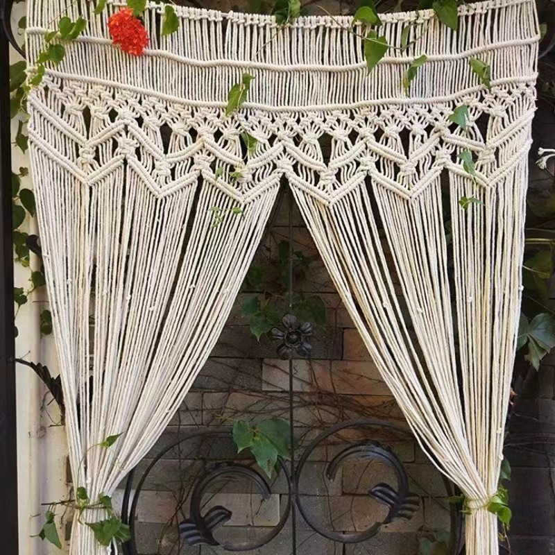 Bohemian Handwoven Macramé Curtain · 4627 7