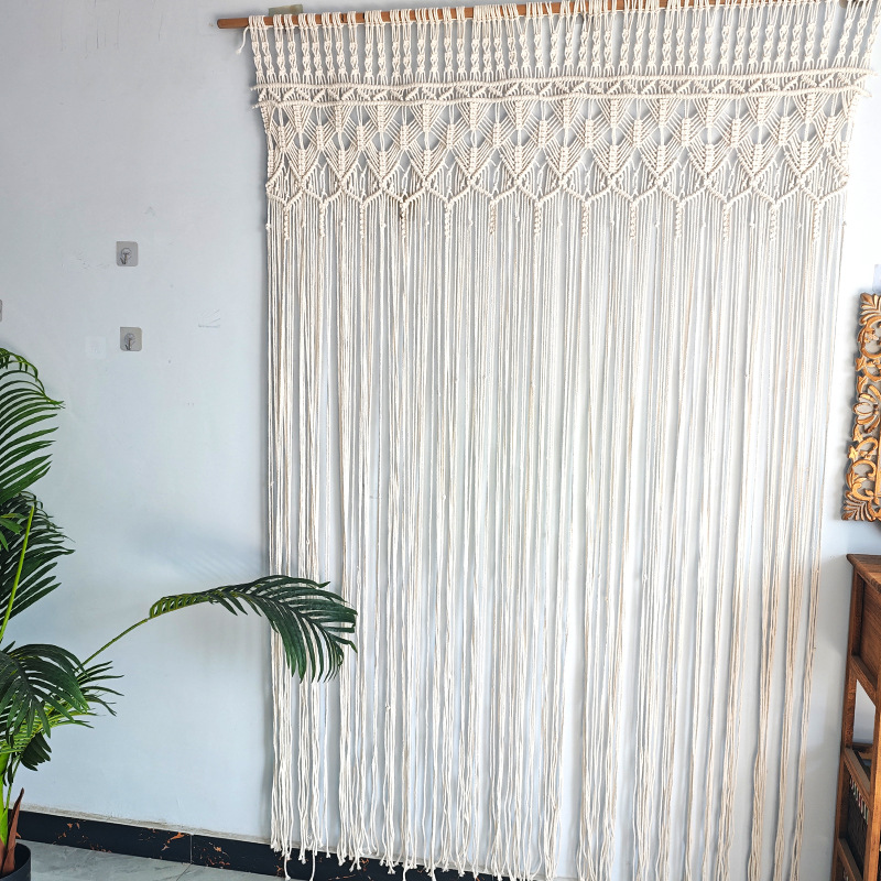 Bohemian Handwoven Macramé Curtain · 4627 26