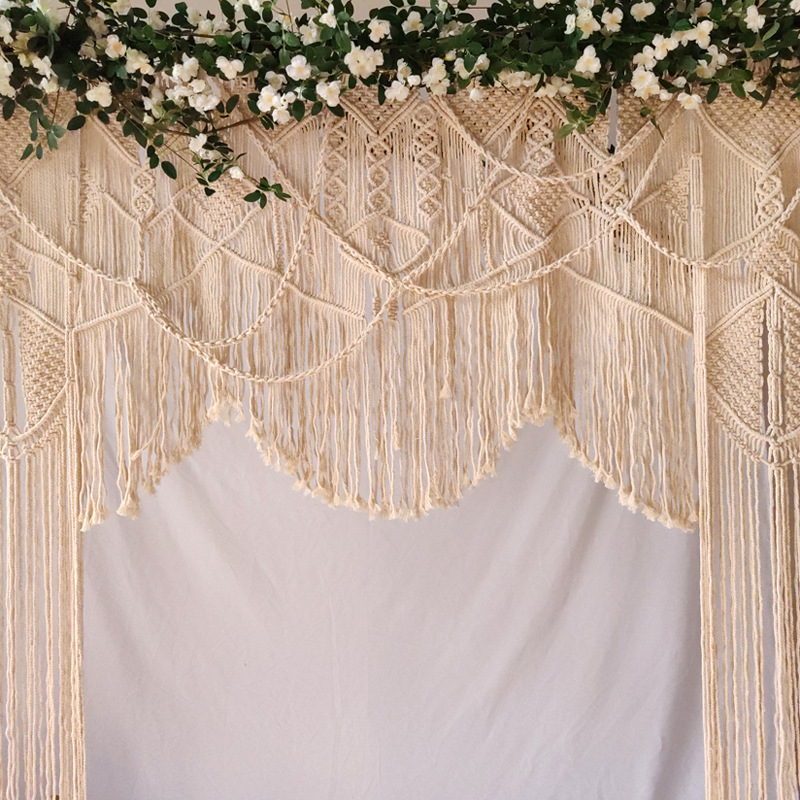Bohemian Handwoven Macramé Curtain · 7567 2