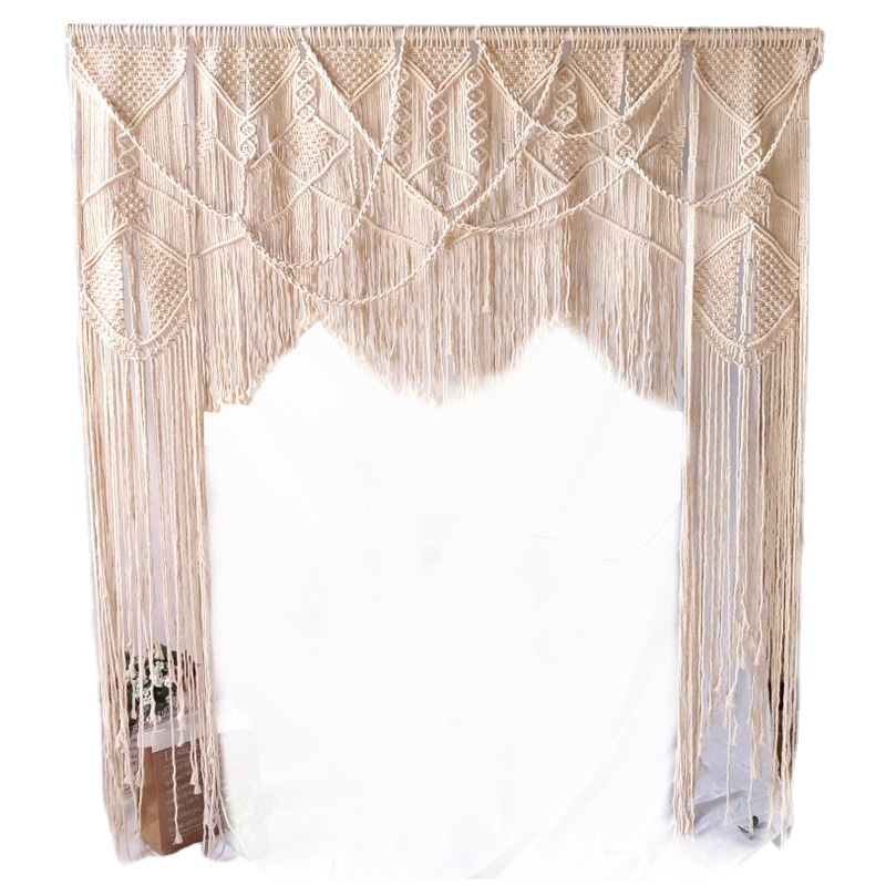 Bohemian Handwoven Macramé Curtain · 7567 4