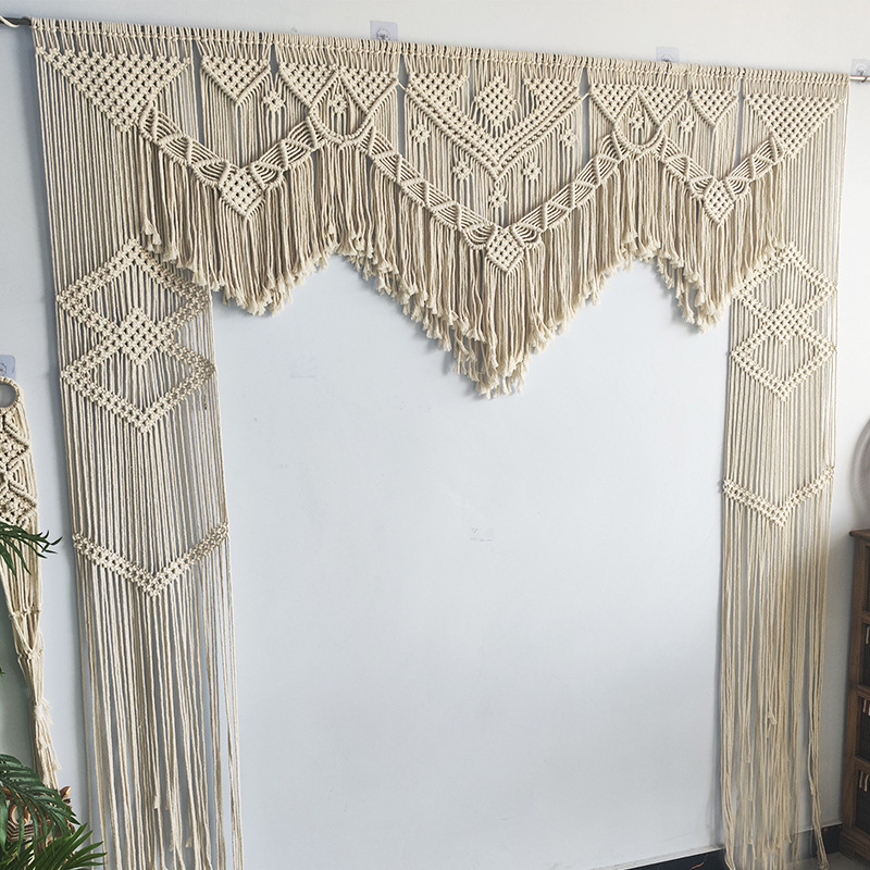 Bohemian Handwoven Macramé Curtain · 7567 5