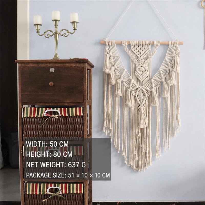 Bohemian Handwoven Macramé Wall Hanging · 8732 5