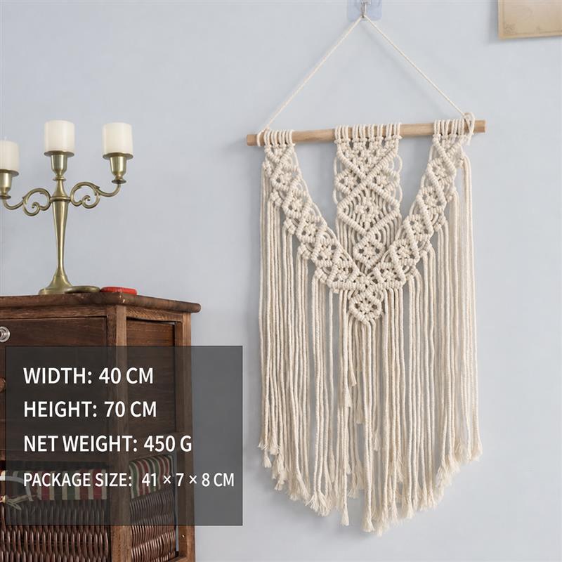 Bohemian Handwoven Macramé Wall Hanging · 8732 7