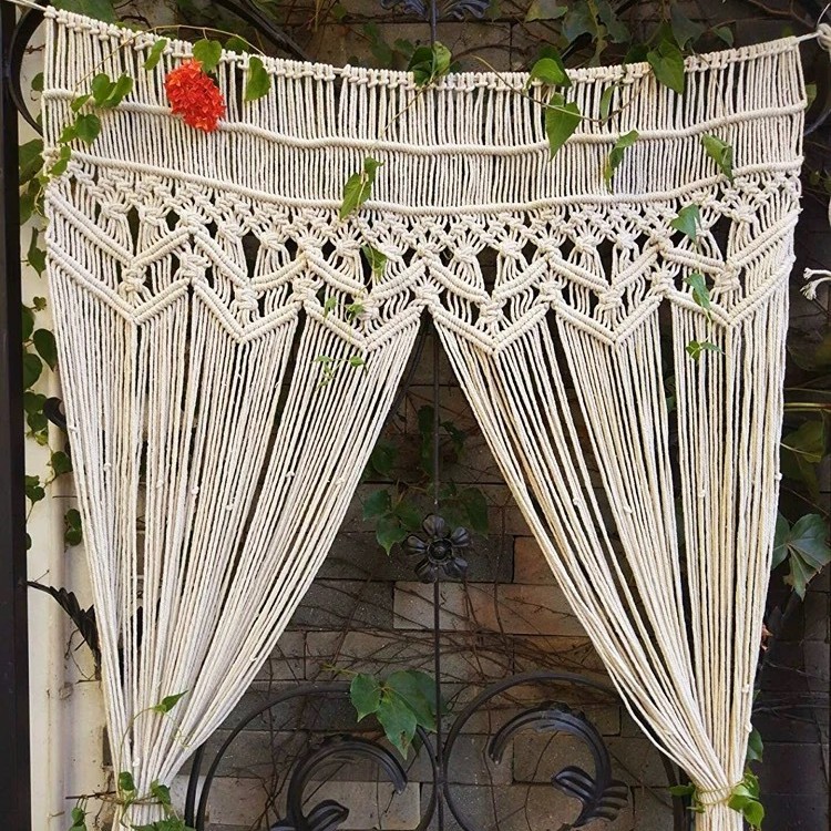 Bohemian Handwoven Macramé Curtain · 7830 6