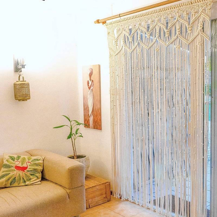 Bohemian Handwoven Macramé Curtain · 7830 8