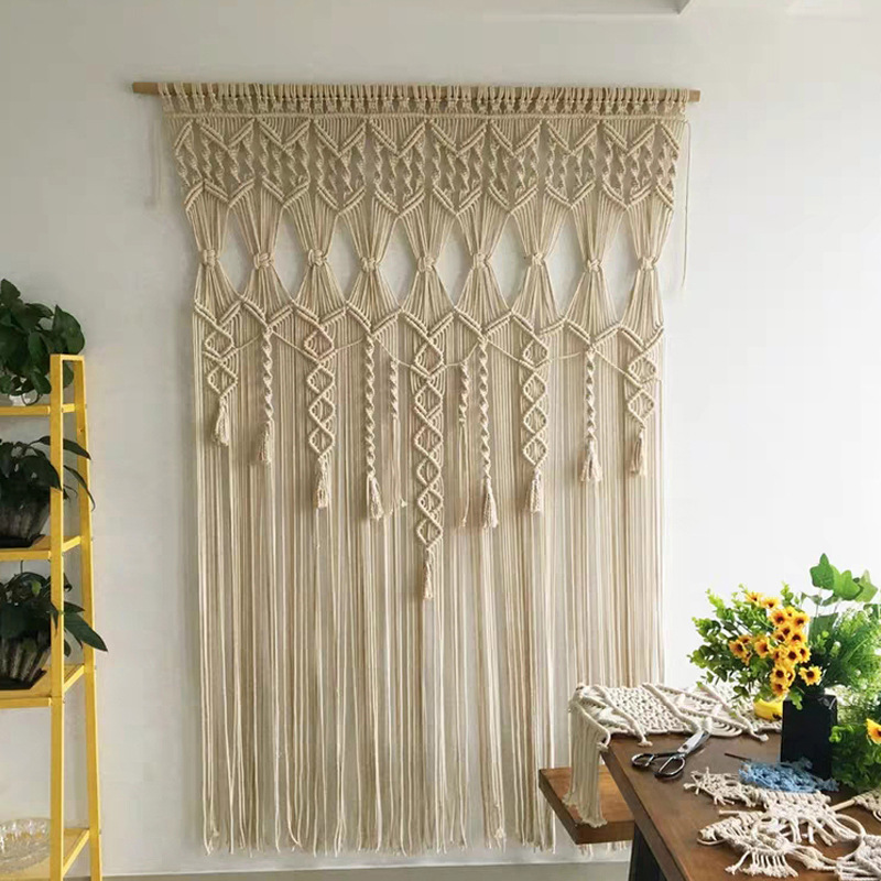 Bohemian Handwoven Macramé Curtain · 7830 14