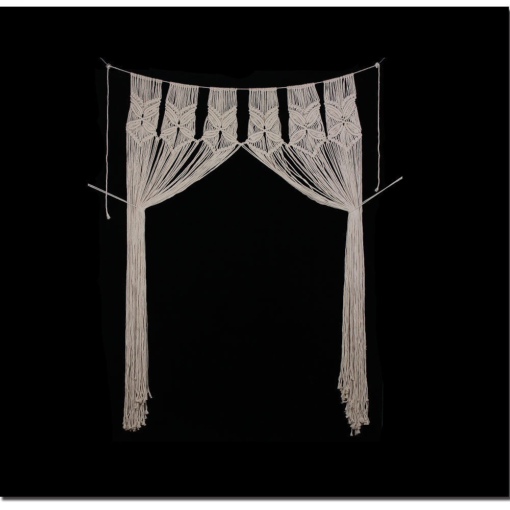 Bohemian Handwoven Macramé Curtain · 7830 24