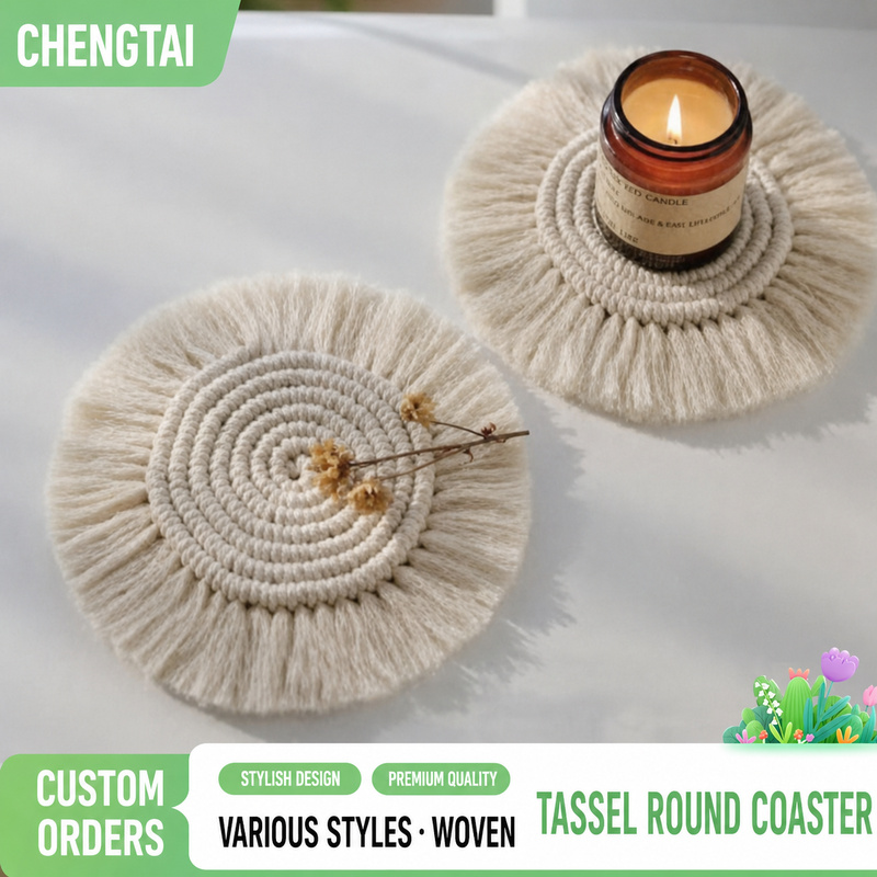 Round Macramé Tassel Placemat 3