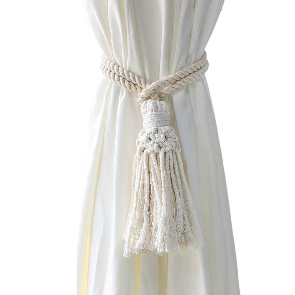 Macramé Cotton Rope Curtain Tieback 2